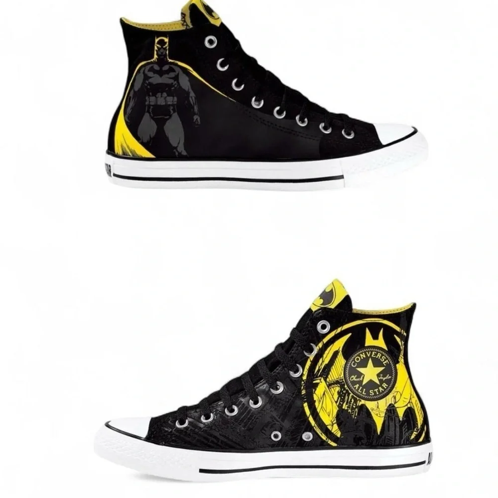 RARE! DC Batman 75th Anniversary Converse Chucks All Stars Youth Sz 3 –Like New
